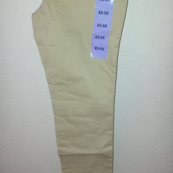 Gap Kids Youth Size XS 5/6 Inside Elastic w Button Tan Twill Pants NWT - Picture 4 of 4